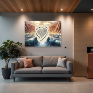 הדפס על זכוכית למראה מודרני ומרשים דגם קריעת ים סוף